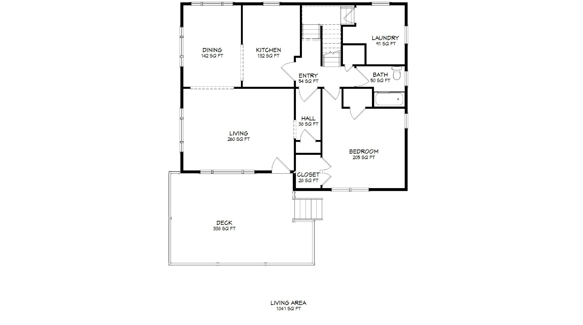 Existing first-floor plan before the Residence addition