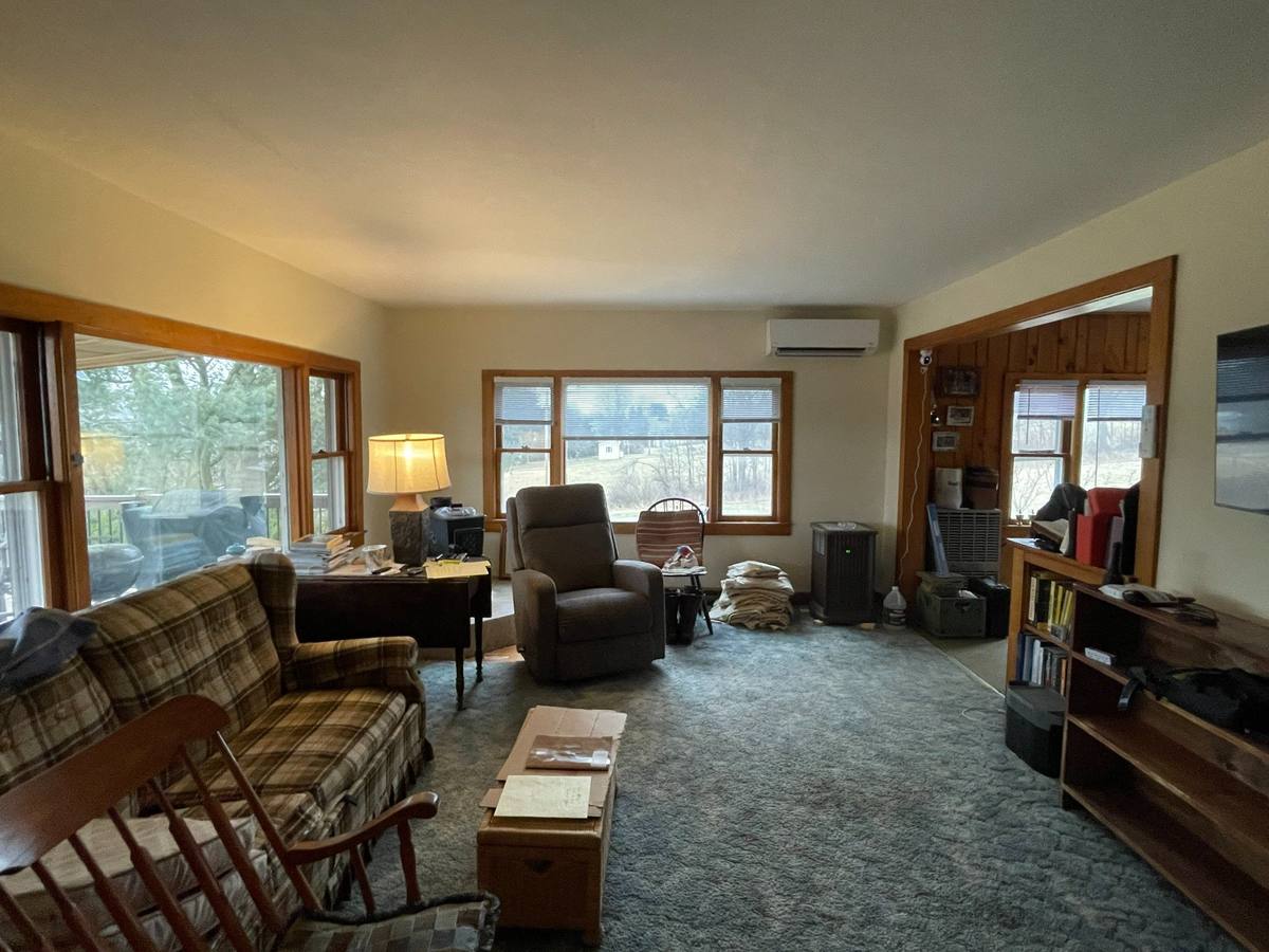 Existing living room before the proposed great room addition